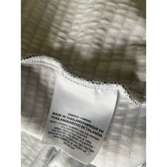 Nike Women's Full Zip Logo Dri-FIT Training Ribbed Hoodie Cool Gray Size Medium - Picture 7 of 7